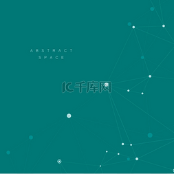 科学线背景图片_具有连接点和线的抽象多边形网络