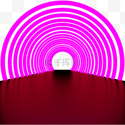 霓虹灯光隧道