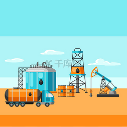石油生产的例证。