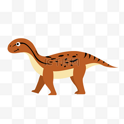 四脚行走的棕色恐龙