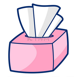 纸盒子盒子图片_卡通风格的餐巾纸插图。