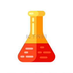 医学实验图标图片_平面样式的化学试管图标隔离在白