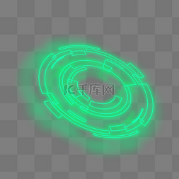 绿色科技光感圆圈