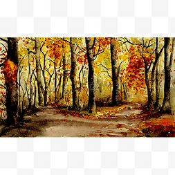 秋天的林间小道
