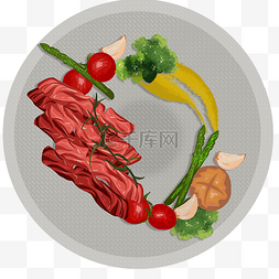 西红柿和洋葱片图片_美食轻食牛排西餐食物