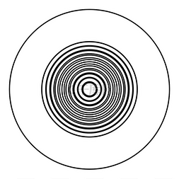圆形黑色矢量插图图像轮廓轮廓线
