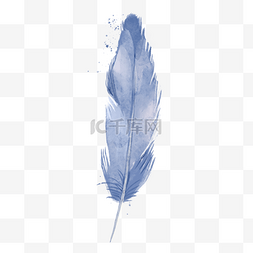 带着翅膀的地图图片_雞羽毛蓝色渐变水彩图片