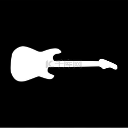 玩电图片_电吉他它是白色图标.. 电吉他它是