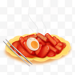 韩国食物鸡蛋炒年糕插图