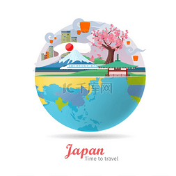 城市日本旅游图片_日本旅游海报。
