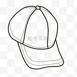 棒球帽服饰搭配帽子剪贴画黑白