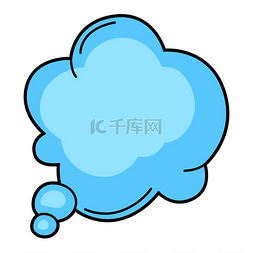 云朵对话气泡图片_卡通演讲气泡的插图现代漫画风格