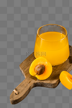 杏子果汁夏日冷饮饮品