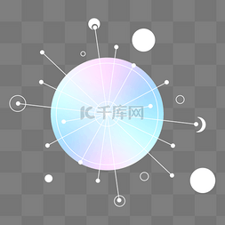梦幻圆形线条星空渐变弥散光占卜