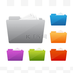 文件夹图标素材图片_集合的文件的文件夹图标