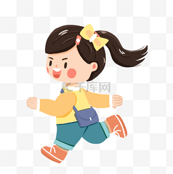 儿童游玩图片_春季女孩游玩奔跑