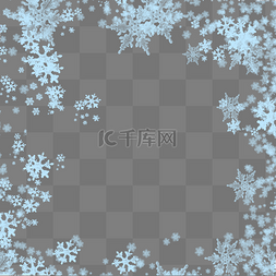 结晶果糖图片_圣诞圣诞节雪花边框结冰结晶方形