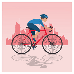 自行车和骑自行车的图标图像