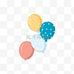 斑点装饰彩色气球婴儿可爱用品