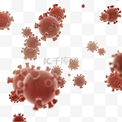 病毒扩散图片_C4D红色病毒扩散模型