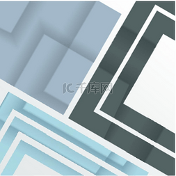 蓝色企业封面图片_矢量设计-蓝色和黑色菱形背景。