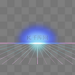 光图片_霓虹复古透视光线赛博朋克蓝色