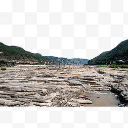 防沙漠和干旱日图片_延安市干旱的河床