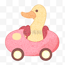 玩具车设计素材图片_鸭子玩具车卡通图片