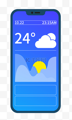 app下载界面图片_矢量天气预报手机界面