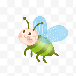飞翔的绿色小蜜蜂