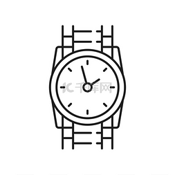石英时钟图片_带有银色或金色手镯的瑞士手表隔