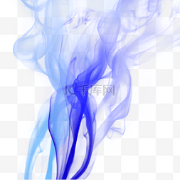 蓝色烟雾png图片_蓝色抽象烟雾边框