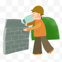 劳动节砌墙泥瓦工