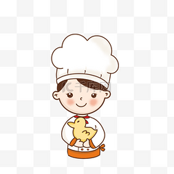 的厨师图片_报着小鸭子的厨师女孩