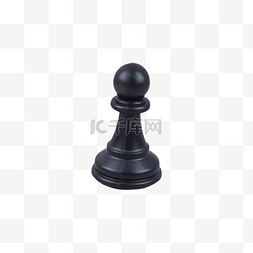 象棋素材图片_一个黑色国际象棋棋子简洁