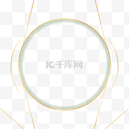 手表形状抽象几何金色边框