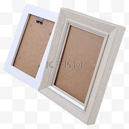 照片木质相框图片_两个方形简约相框桌面摆件
