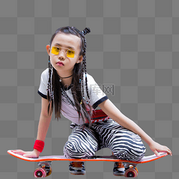 运动会图片_滑板运动酷炫儿童人像