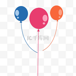 生日快乐生日宴会图片_生日宴会飘飞的卡通气球
