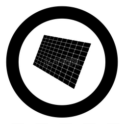 太阳能电池板图标黑色圆圈。