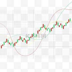 墙上的蜡烛图片_股票k线图上升趋势证券市场绿色
