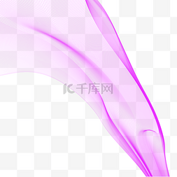 紫色透明丝带线条