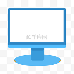 科奥图片_世界图形日蓝色卡通显示器