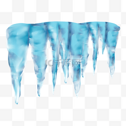 蓝色冰柱图片_冰柱透明蓝色冰块