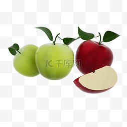 c4d红苹果图片_3d水果食材苹果