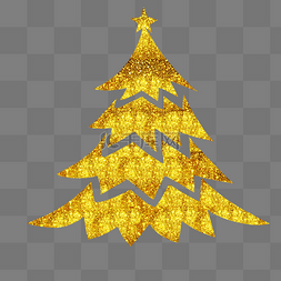 圣诞圣诞节创意金色圣诞树