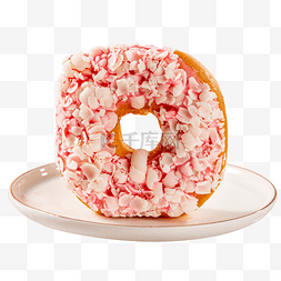 樱花粉色甜甜圈面包