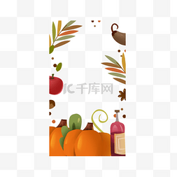 聚背景红色背景图片_感恩节instagram故事边框庆祝节日