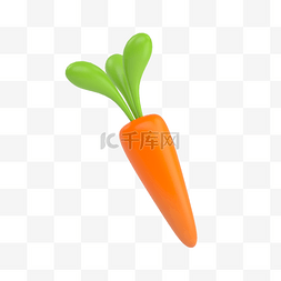 食材餐饮图片_3d立体蔬菜食材萝卜