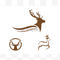 卡通鹿头图片_ 鹿头标志和符号 